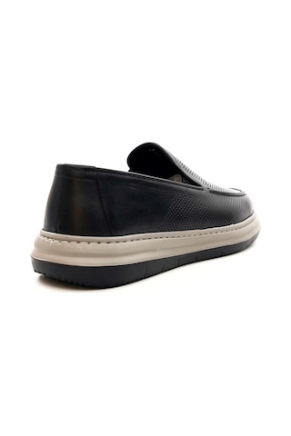 Greyder 64696 Erkek Hakiki Deri Baskılı Lastikli Comfort Casual Ayakkabı Siyah