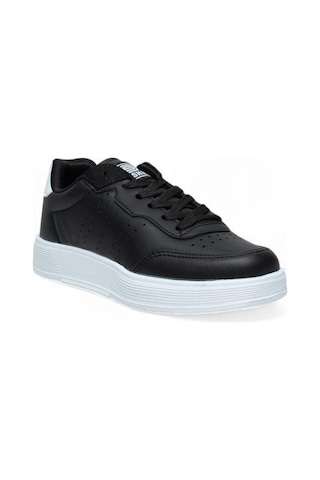 Dark Step 158-26 Cilt Deri Anatomik Sneaker 36-40 Siyah-beyaz Siyah