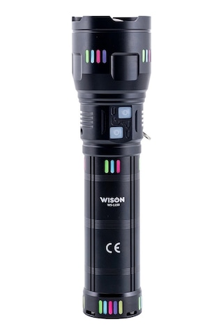 Wison Ws-1150 Uzun Menzilli 60 Watt 5500 Lümen Profesyonel Güçlü El Feneri Çok Renkli