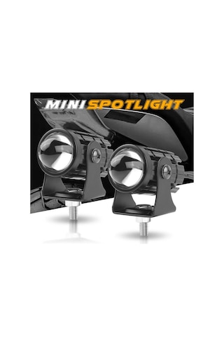 Beyaz / Sarı Renkli Universal Motosiklet Sis Farı Mini Spot Lens Led Far Uyumlu 1 Adet