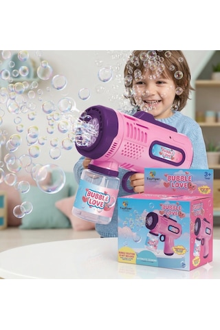 Otomatik Baloncuk Makinesi Pilli Köpük Tabancası 2026 Model Sızdırmaz Tasarım Bubble Gun - Çocuk Doğum Günü Hediyesi 01