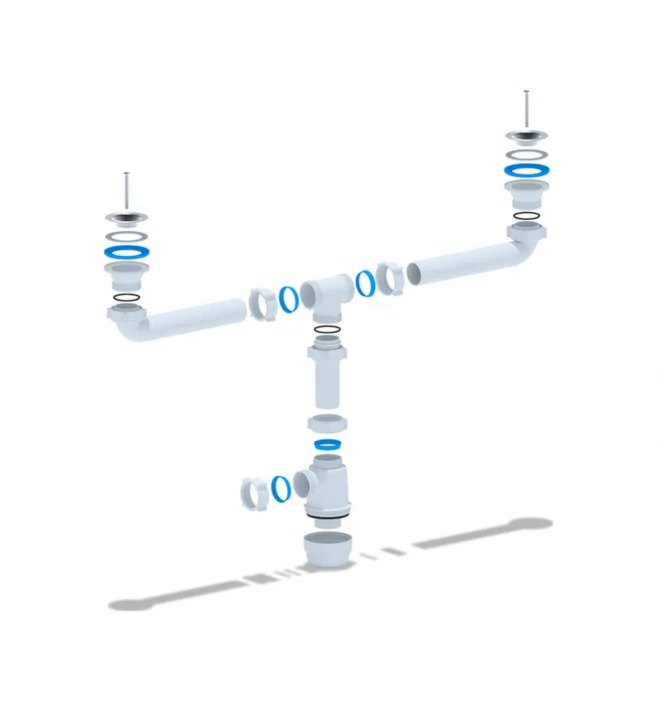Anı Plast Mutfak Lavabosu İçin Sıhonia Anı Plast A3000, 1 1/2"x40 Çift 316836824