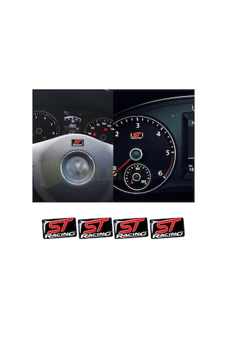 Ford St Logo Direksiyon Jant Vites Torpido Damla Oto Sticker Etiket 4 Adet