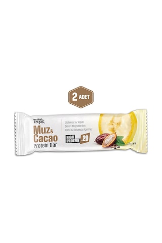Muz Ve Kakao Aromalı Protein Bar 45 G Protein İçeren Atıştırmalık Ve Sporcu Barı 2 Adet