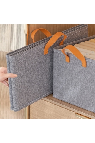 Dancemonkey X Saklama Pp Organizatör Kutusu Katlanır Dolap Cbtx Bez Bej 50x35x32cm - Tb 140l