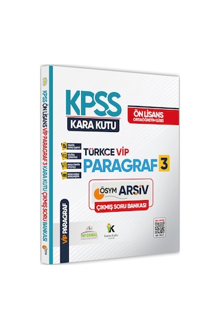 Kpss Ön Lisans-ortaöğretim Türkçenin Kara Kutusu Vip Paragraf 3 Ö