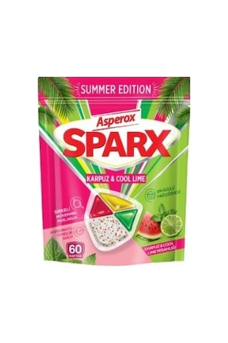 Asperox Sparx Bulaşık Makinesi Kapsülü 60 Lı Summer Edition Karpuz & Cool Lime Kokulu