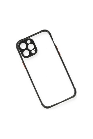 İphone 12 Pro Kılıf Miami Şeffaf Silikon - Siyah 00461364