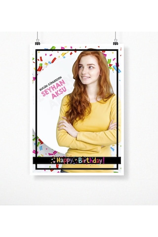 Bk Gift Kişiye Özel Doğum Günü Afiş Poster 50 X 70 Cm. 3