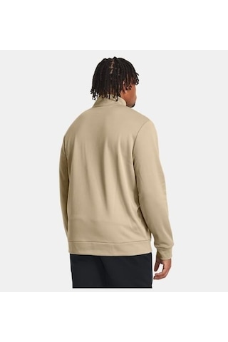 Under Armour Ua Armour Fleece 1/4 Zip Erkek Sweatshirt-30889 Açık Kahverengi