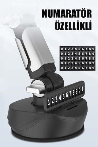 FR170 Telefon Tutucu Vantuzlu Ayarlanabilir Telefon Tutucu Numaratörlü