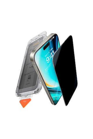 Apple Uyumlu iPhone 17 Hayalet-gizli Cam Ekran Koruyucu Premium 7x Güçlendirilmiş Kolay Uygulama Aparatıyla