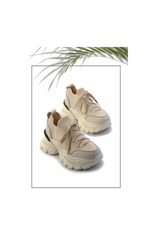 Bambi Krem Krem Leather Kadın Sneaker K01480004903 Krem