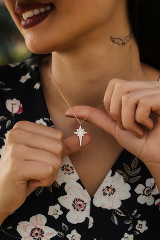 Papatya Silver Gümüş Kutup Yıldızı Kolye