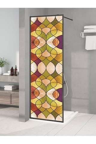 Wınk Fol Duşakabin Cam Vitray Kendinden Yapışkanlı Folyo 50x200 Cm Çifttaraflı Görünümlü Mahremiyet Cam Kaplama D2 50 200
