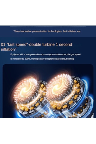 Cbtx Global Suıtu St-5518 Araba Akülü Şişme Pompa Çok Fonksiyonlu Aydınlatmalı Taşınabilir Mini Pompa