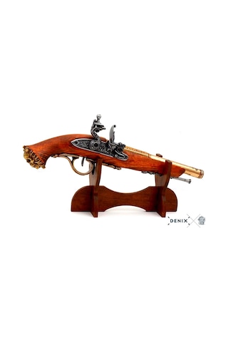 Denix Dekoratif Flintlock Pirate Pistol 36 Cm, 18. Yüzyıl