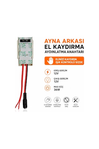 AYNA ARKASI EL KAYDIRMA 12V IŞIK ANAHTARI