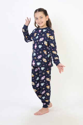 Labubu Desenli Kız Çocuk Takımı Lacıvert