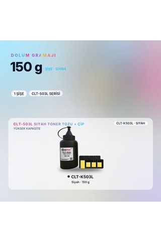 Samsung Uyumlu Clt-k503l Toner Tozu + Çip Siyah 150gr / Proxpress C3010 / C3060