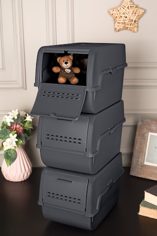 Technow Motek Mt-40 S-box 8 Litre 3'lü Çok Amaçlı Organizer Düzenleyici Antrasit 3 8litre Antrasit