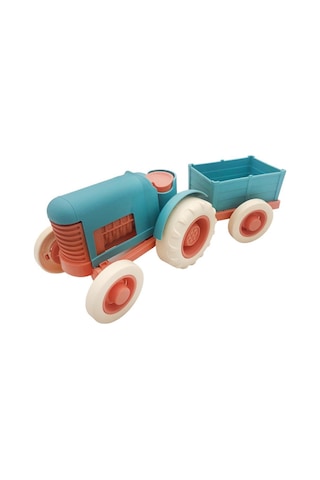 Let's Be Child Römorklu Sürtmeli Plastik Traktör Lc-30878 Turkuaz-turuncu