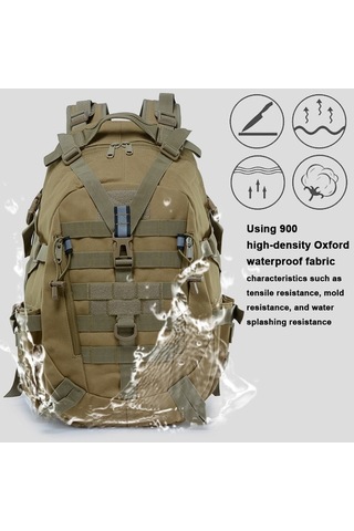 Dancemonkey Çok İşlevli Açık Hava Spor Sırt Çantası Büyük Kapasiteli Tırmanma Sırt Çantası Kamp Yürüyüş Trekking Oxford Kumaş Omuz Çantası Siyah