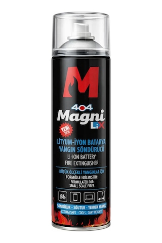 404 Magni Lityum-iyon Batarya Yangın Söndürücü Sprey 500 Ml - Elektrikli Yangın Söndürme Spreyi