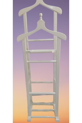 Dilsiz Uşak Çift Tepe Model Parlak Beyaz Lake Boya Askılık Kayın Beyaz