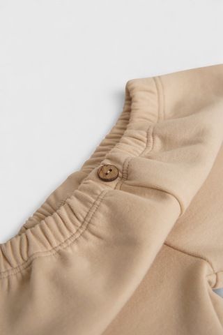 Pamuk Yumuşak Esnek Kumaş Bebek Çocuk Tayt Sütlü Kahve