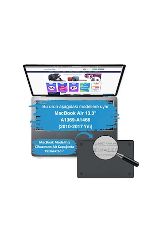 Apple Uyumlu MacBook Air 13 İnç Sert Kılıf Mermer Desenli İnce Tpu Çizik Darbe Koruma Havalandırmalı A1369 A1466 Siyah
