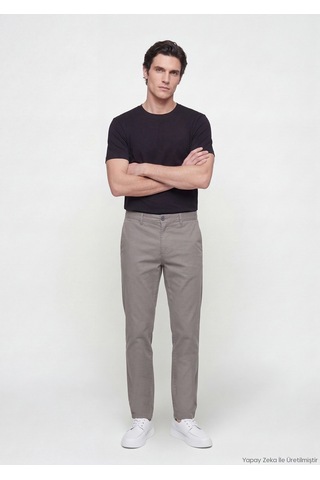 Ramsey Antrasit Dokuma Regular Fit Casual Pamuk Karışımlı Pantolon antrasit hard Coal