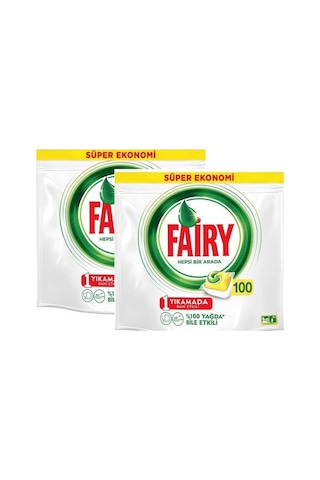 Fairy Hepsi Bir Arada Limon Kokulu Bulaşık Makinesi Kapsülü 2 x 100 Tablet Fairy Hepsi Bir Arada Limon Kokulu Bulaşık Makinesi Kapsülü 2 x 100 Tablet