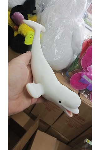 Plastik Oyuncak Büyük Boy Yunus Beyaz Balina Beluga 23 Cm