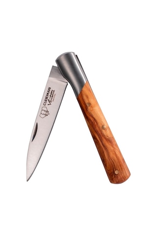 Cudeman 409-lf Vendetta Natural Olive Wood With Bolster Zeytin Saplıı Deri Kılıflı Kamp Çakı Kahverengi
