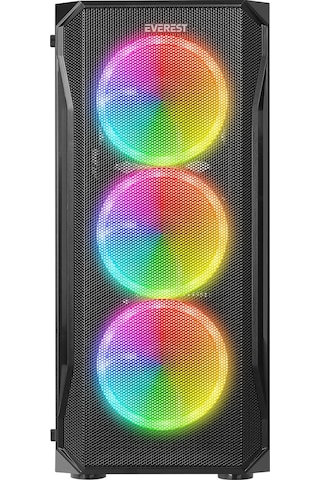 Everest X-RACER 4x12CM ARGB Fan 600W ATX Gamıng Bilgisayar Kasası