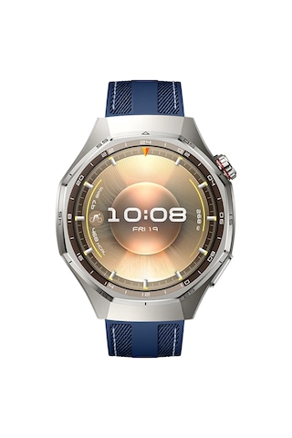 Sneezy Huawei Watch Gt6 Pro 46mm İle Uyumlu Metal Tokalı Dikiş Detaylı Şık Dokuma Silikon Kordon