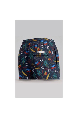 Wild Wood Garment Wild Wood Summer Surf Palmiye Desenli Hızlı Kuruyan Erkek Deniz Şortu Çok Renkli - Antrasit