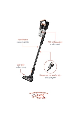 Grundig VCP 3930 25.2 V Kablosuz Dikey Şarjlı Süpürge