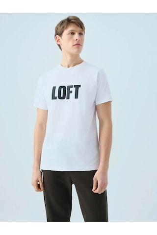 Loft Regular Fit Beyaz Erkek T-shirt Lf2038462 Beyaz