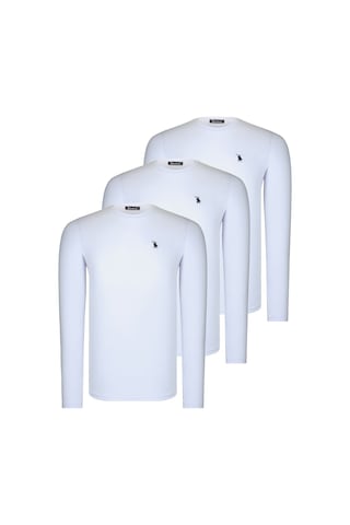Üçlü Set T8588 Dewberry Yuvarlak Yaka Erkek Sweatshırt-beyaz-beyaz-beyaz Beyaz-beyaz-beyaz