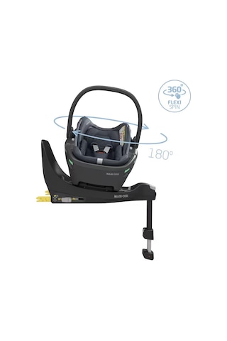 Maxi-Cosi Coral 360 Dönebilir Isofix Bazalı 2'si Bir Arada Ana Kucağı ve Oto Koltuğu Essential Graphite