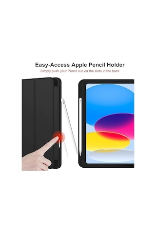 İpad Air Uyumlu 10.9 2022 10.nesil Redclick Smart Cover Kalem Bölmeli Standlı 1-1 Kılıf Kılıf