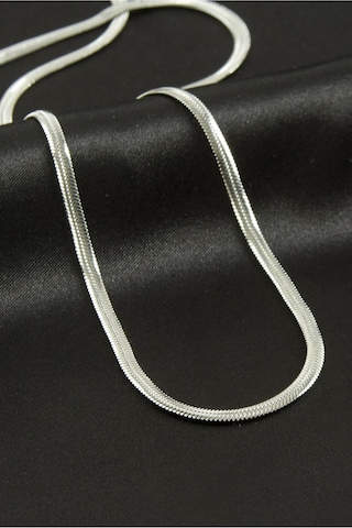 Nrzsnt İtalyan Zincir Çelik Kolye 55 Cm - Gümüş Rengi Diğer