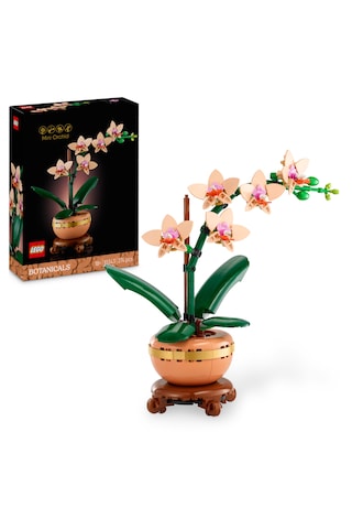 LEGO® Botanicals Mini Orkide 10343 –  Yetiskinler için Terakota Saksi ve Kaide Içeren Dekoratif Çiçek Yapim Seti (274 Parça)