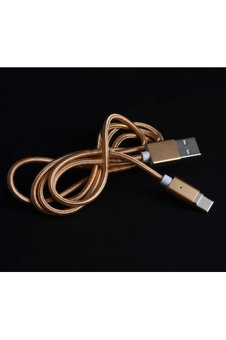 Ekılıf - Type-c Usb Mıknatıslı Usb Kablo - Rose Gold - T5069 Rose Gold