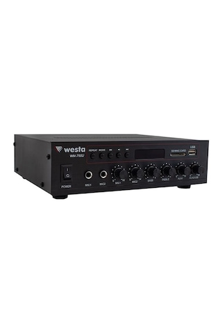Westa Wm-750u 80 Watt 100v-70v Mini 4-16 Ohm Usb-sd-bluetooth 2 Mikrofon Girişli Trafolu Anfi