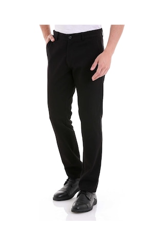 Classics Men Avasar Erkek Siyah Regular Fit Keten Pantolon-7229 Siyah