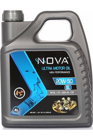 Nova 20W-50 Sl Motor Yağı 4 L