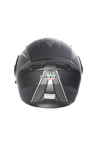 Rhkc 902 Çene Açılır Vizörlü Kask Mat Siyah/gri Renkli